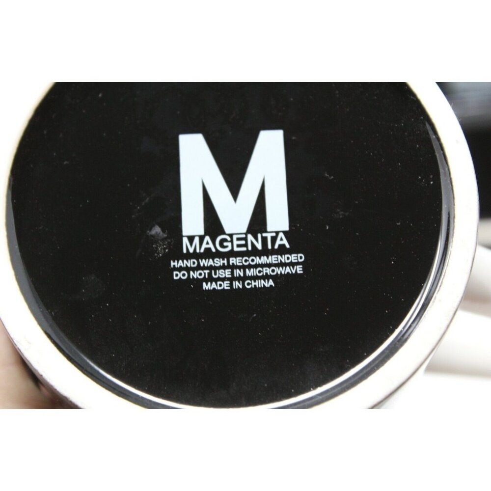 MAGENTA Black XOXO Tic Tac Toe Mug Coffee Cup & Tray Rae Valentine Love NEW S2 - Picture 6 of 9